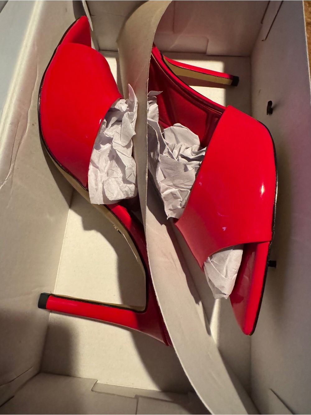 ALDO Red Patent Pointed-Toe Stiletto Mules - Picture 2 of 4